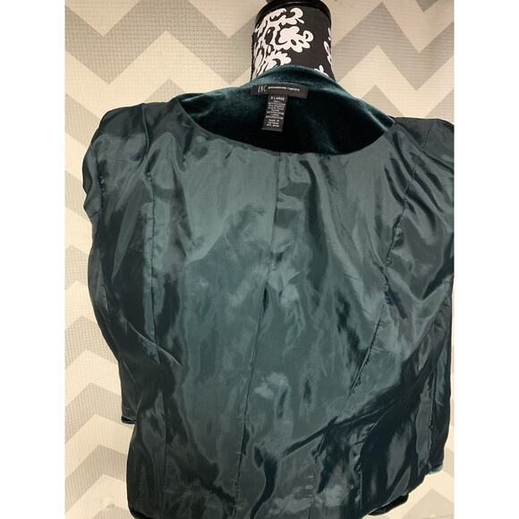 Green Velvet Woman’s Jacket X Large Preppy Princess Vintage Style - Picture 5 of 6